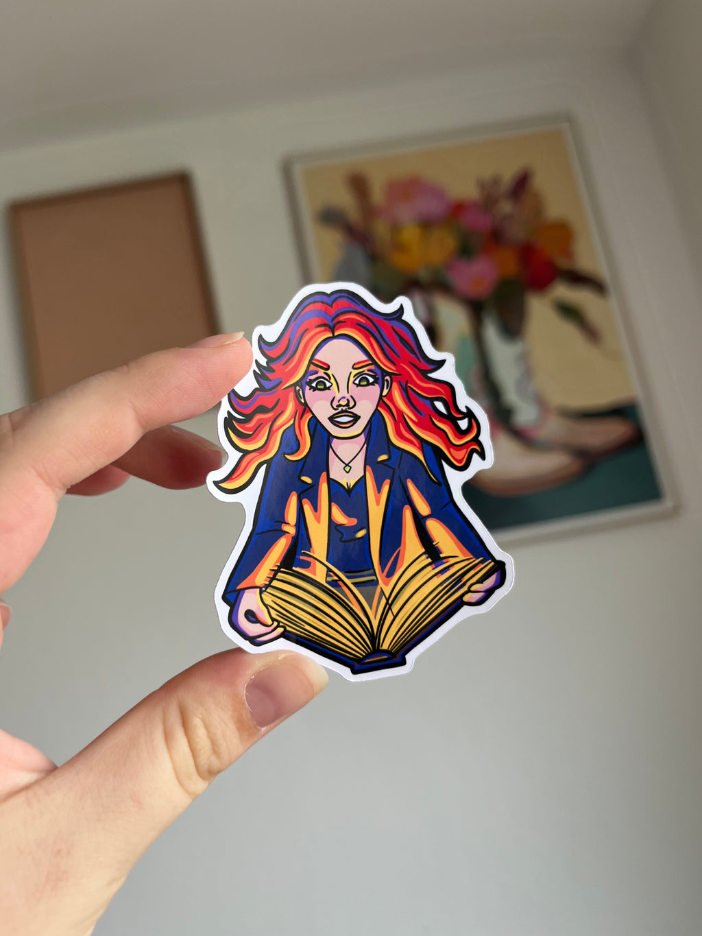 "die Magie des Lesens" Sticker || 8cm x 6cm || perfekt für Bücherwürmer und spooky season