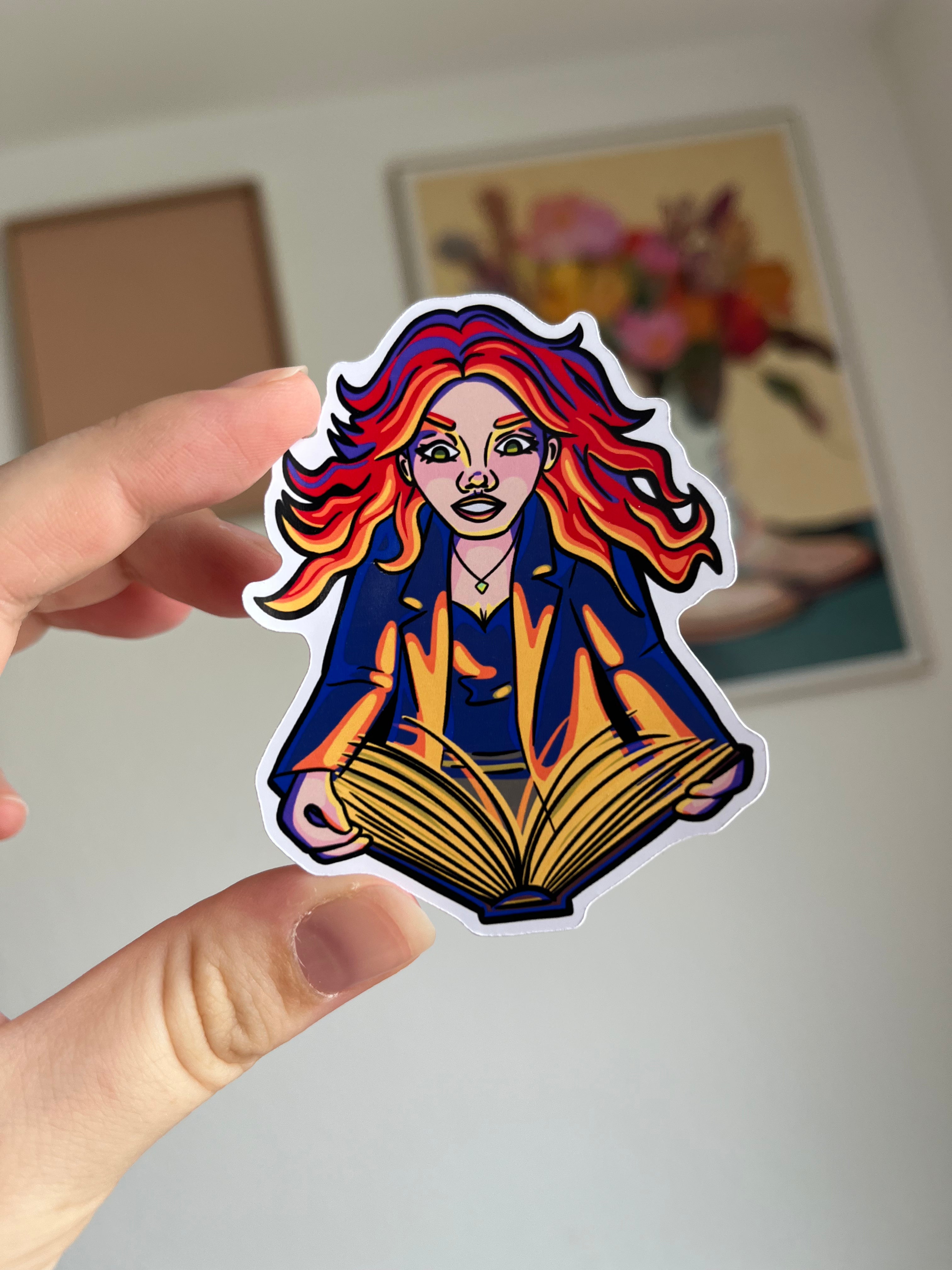 "die Magie des Lesens" Sticker || 8cm x 6cm || perfekt für Bücherwürmer und spooky season