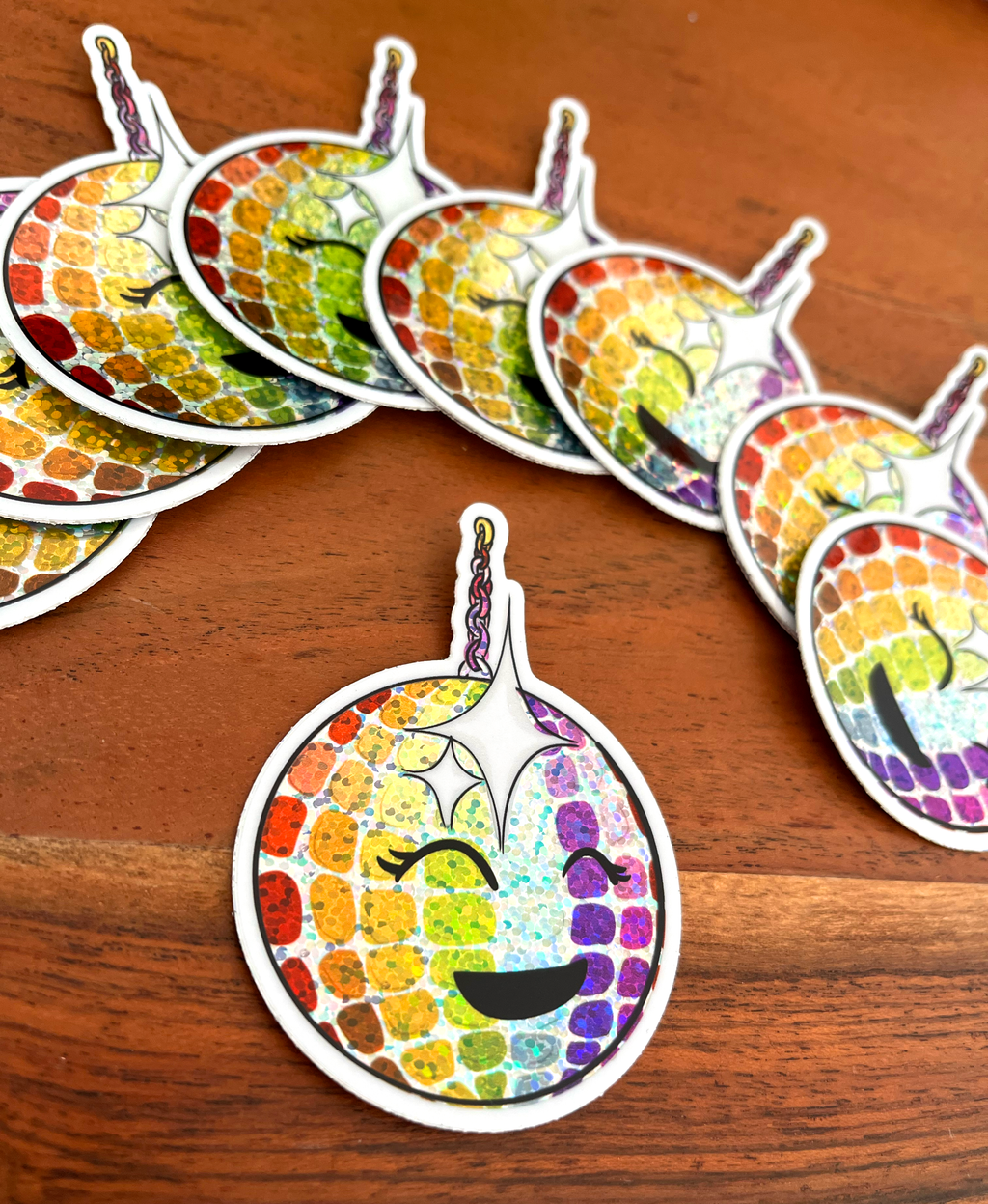 holographic Sticker "Queer Mirrorball" Aufkleber 5cm x 7cm