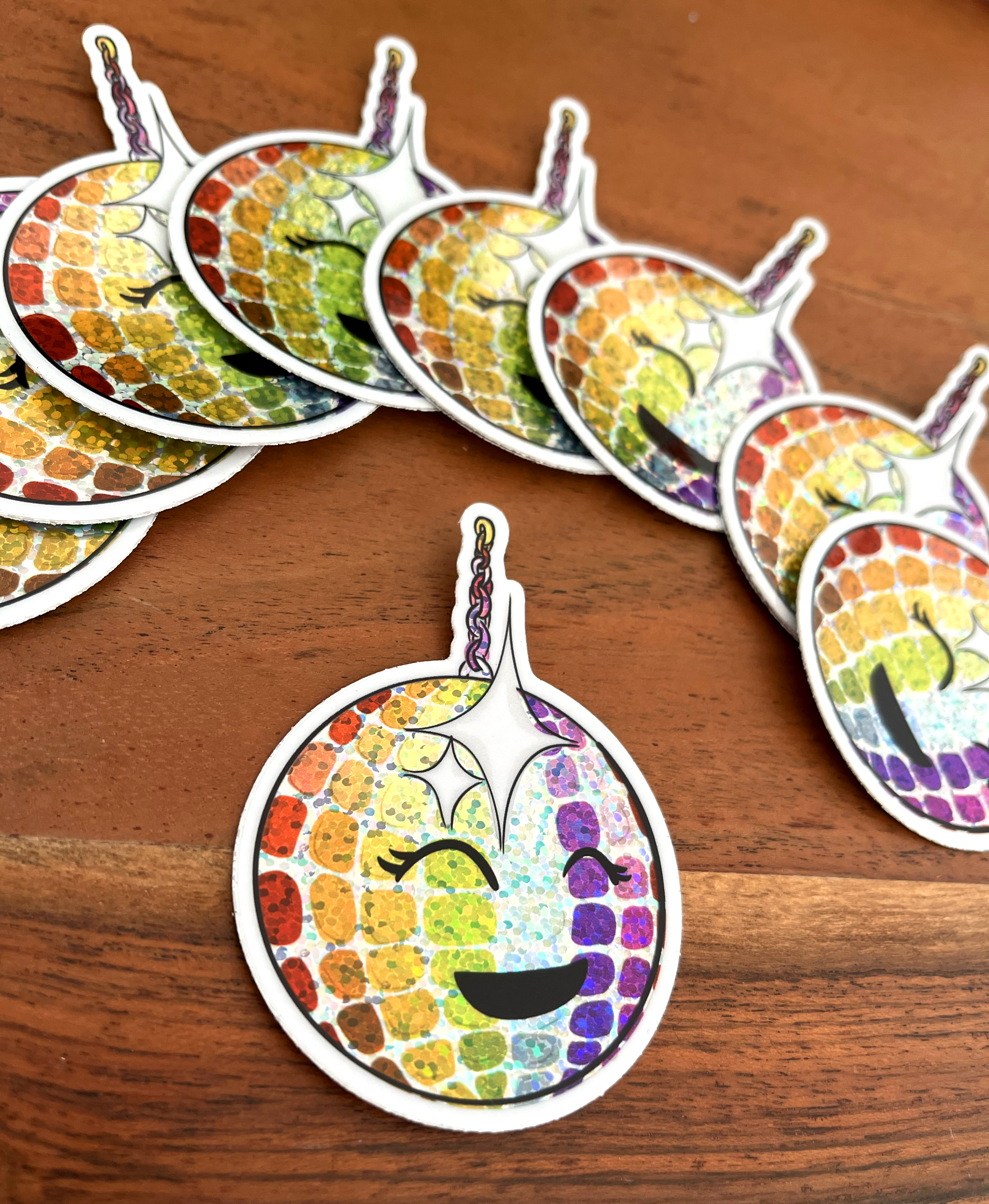 holographic Sticker "Queer Mirrorball" Aufkleber 5cm x 7cm