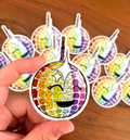 holographic Sticker "Queer Mirrorball" Aufkleber 5cm x 7cm