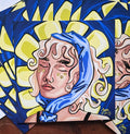 Kunstausdruck – "flower of light" – 15cmx15cm glänzender Bildausdruck – Gemälde Poster – Dekoration – Portrait – Künstlerin JocaArt