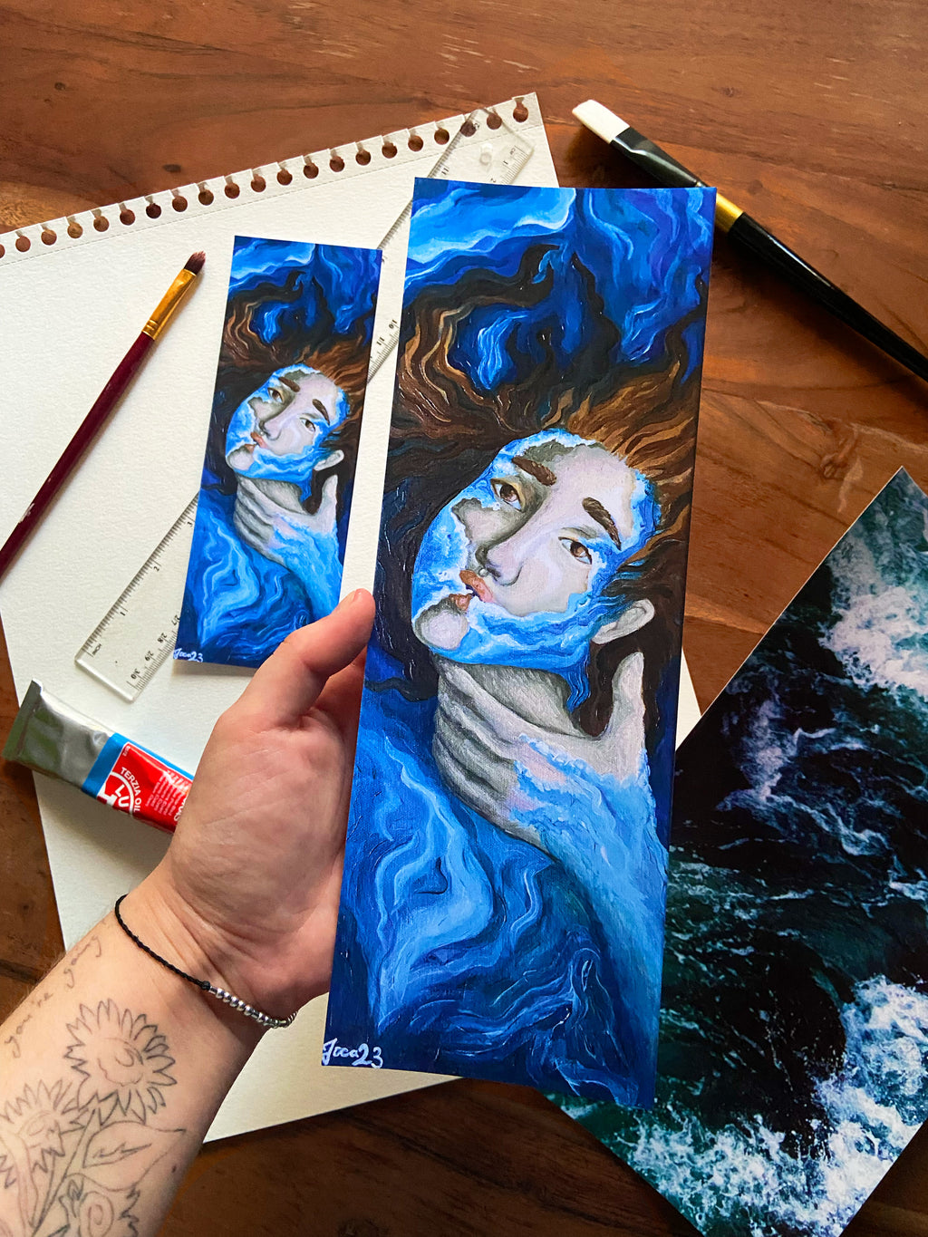 Kunstausdruck Artprint "just breathe" – Größen 10,5cm x 29cm & 7,5cm x 21cm
