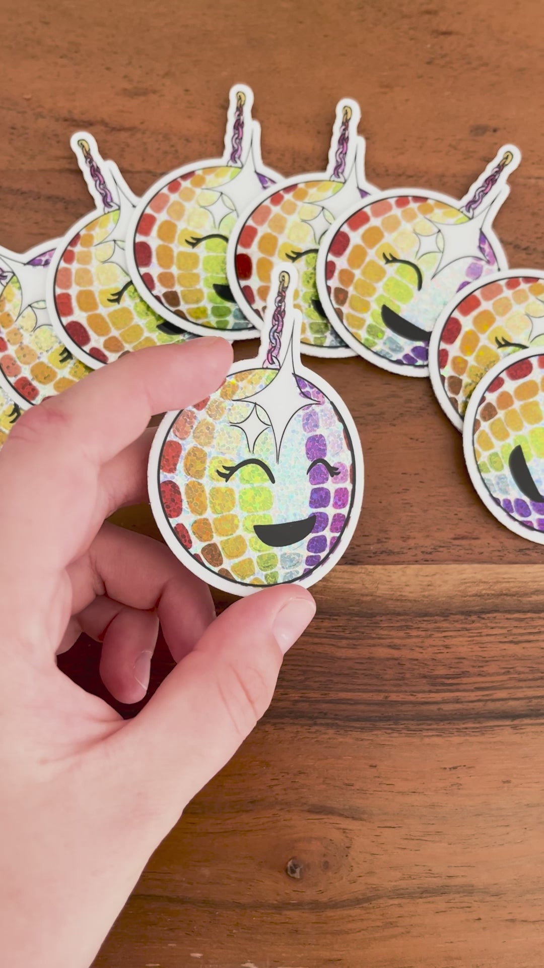 holographic Sticker "Queer Mirrorball" Aufkleber 5cm x 7cm